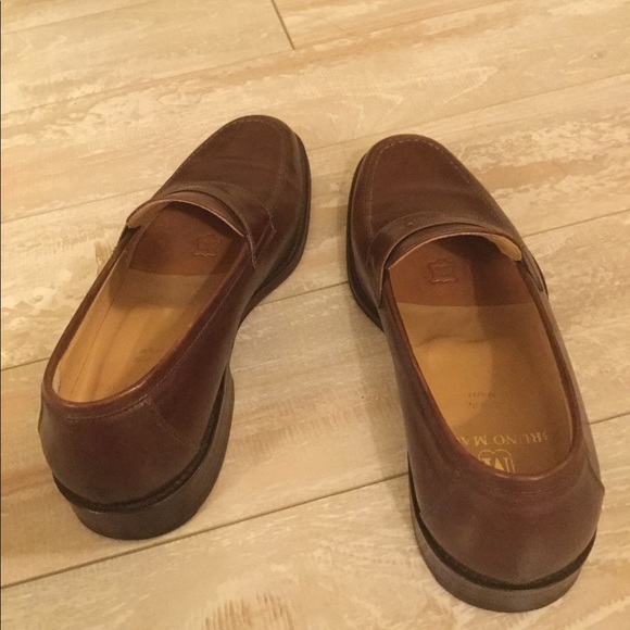 EUC Bruno magli ivy penny loafers, rust/brown, Men’s Size 8 - Picture 10 of 12